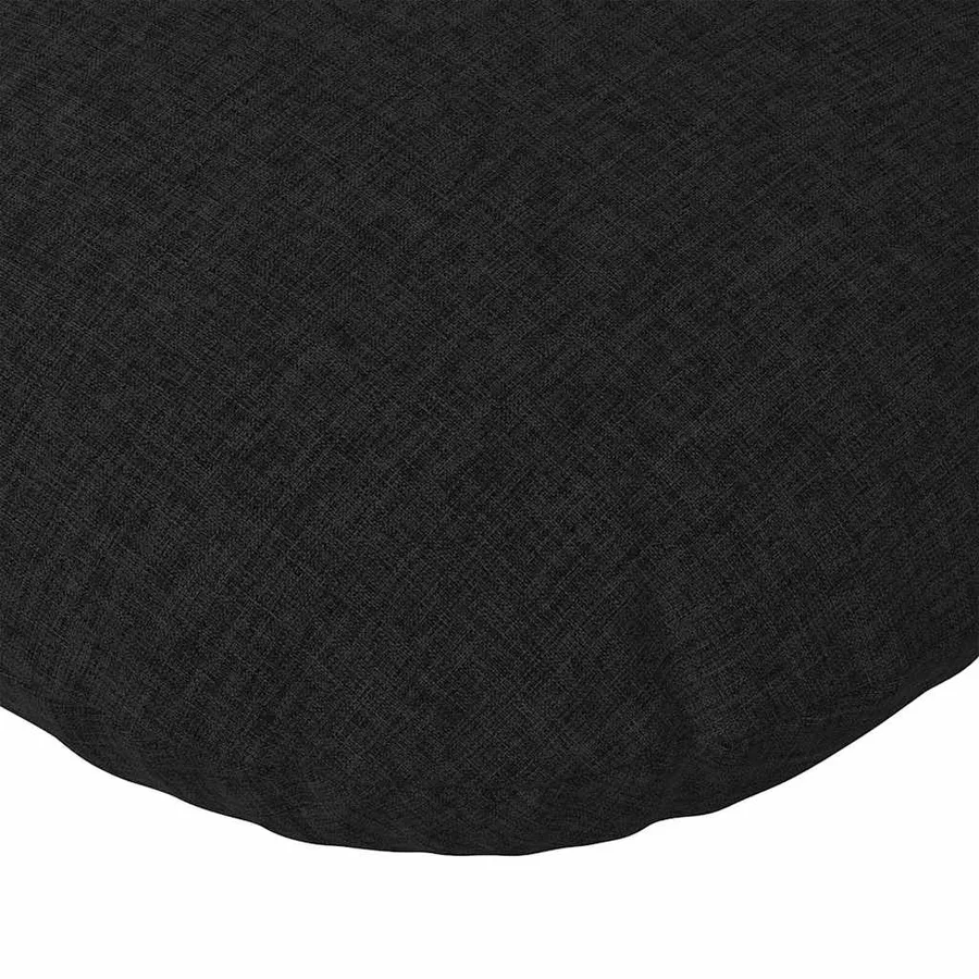 Coussins de siège 2 pcs Noir Ø30 x 13 cm tissu - 7
