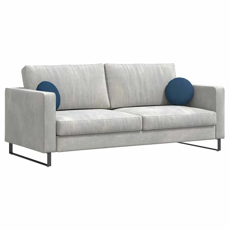 Coussins de siège 2 pcs Bleu Ø30 x 13 cm tissu - 3