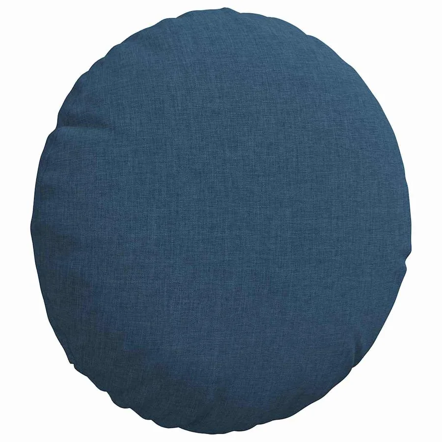 Coussins de siège 2 pcs Bleu Ø30 x 13 cm tissu - 5