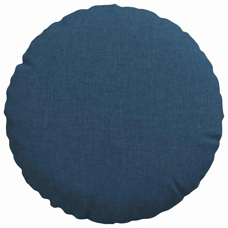 Coussins de siège 2 pcs Bleu Ø30 x 13 cm tissu - 6