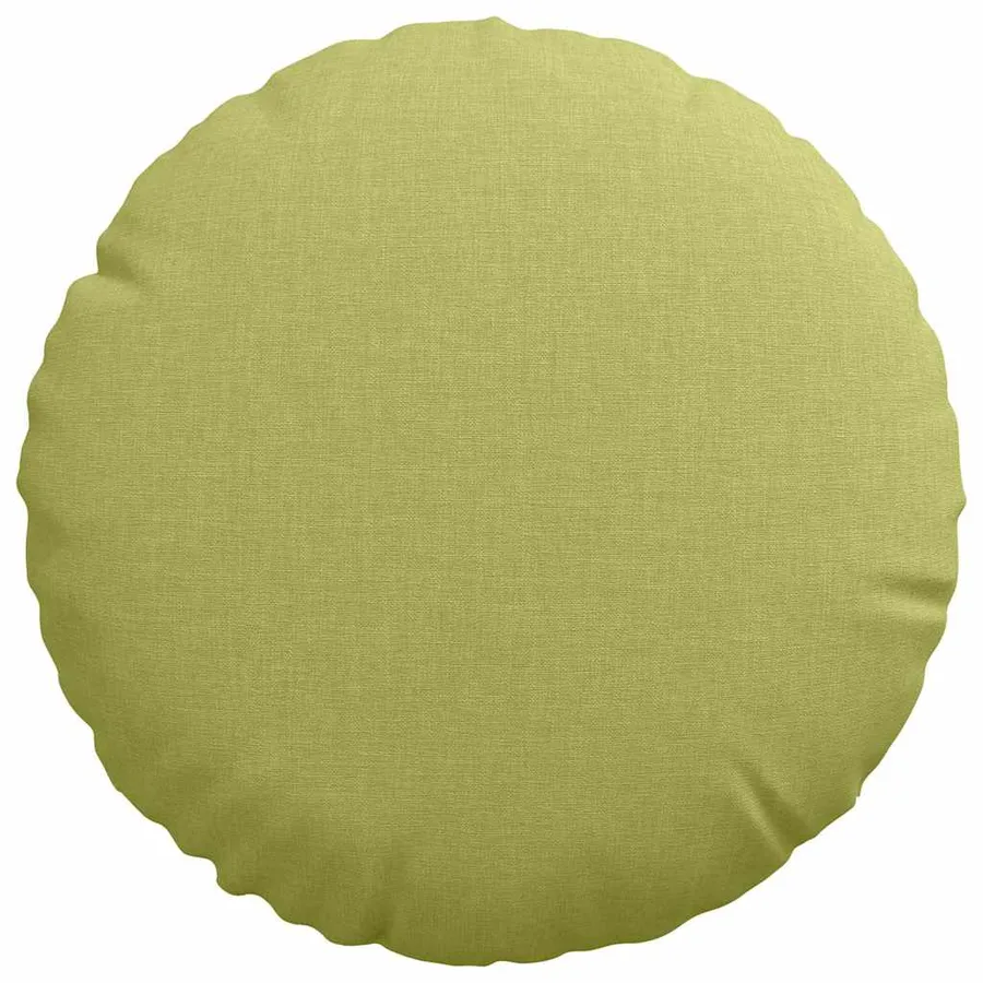 Coussins de siège 2 pcs Vert clair Ø30 x 13 cm tissu - 6