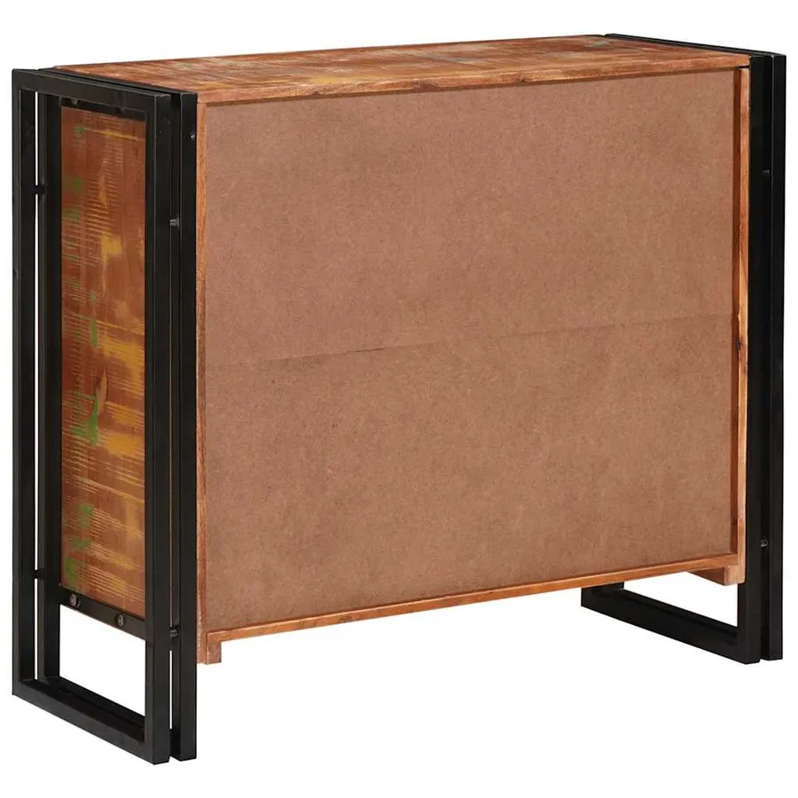 Buffet avec portes Marron Bois Recyclé Massif et Métal - 6