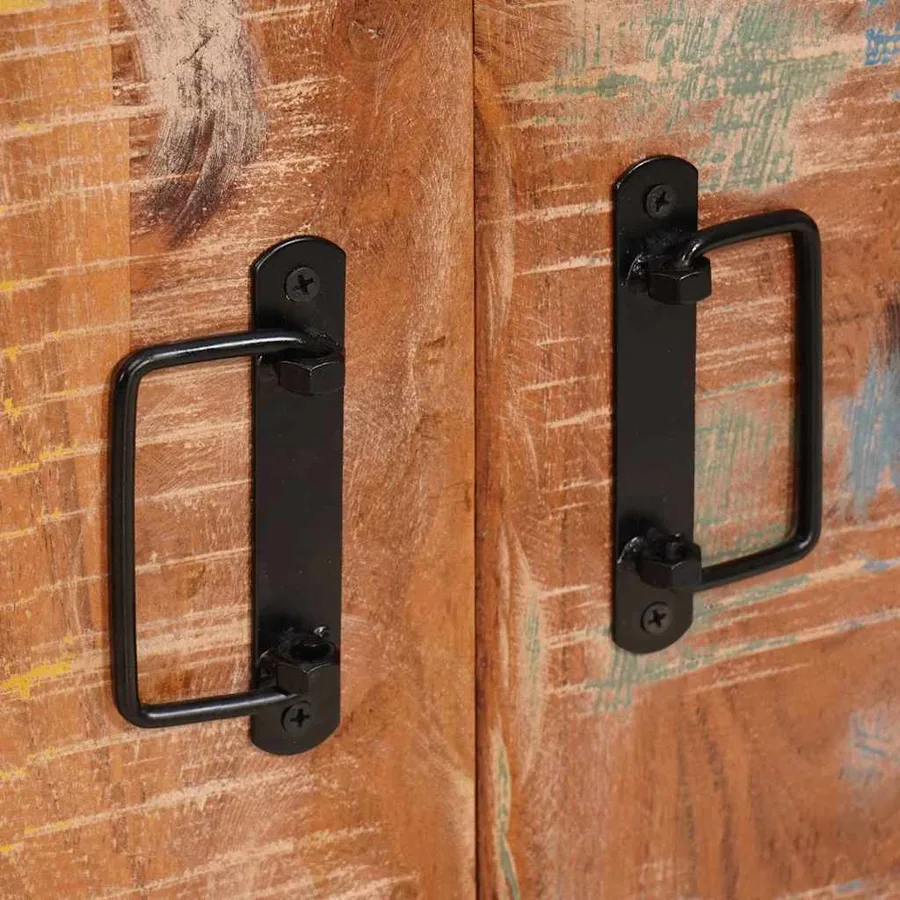 Buffet avec portes Marron Bois Recyclé Massif et Métal - 8