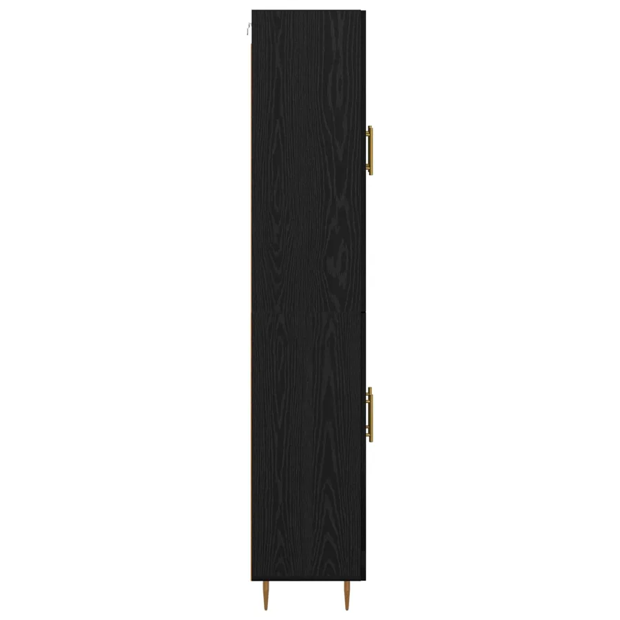 Haut Armoire Chêne noir 69,5 x 34 x 180 cm Bois d'ingénierie - 9