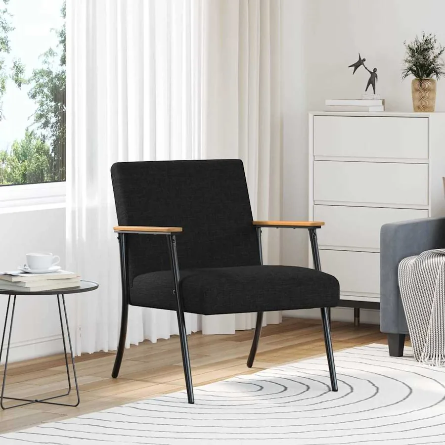 fauteuil Noir tissu