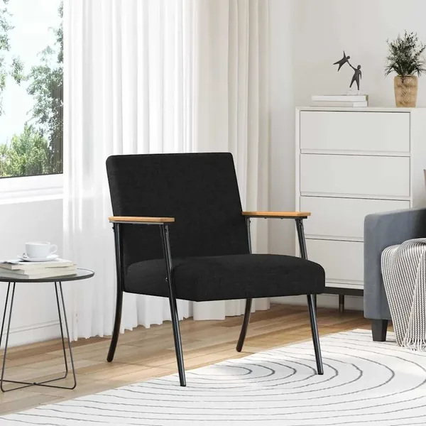 fauteuil Noir tissu