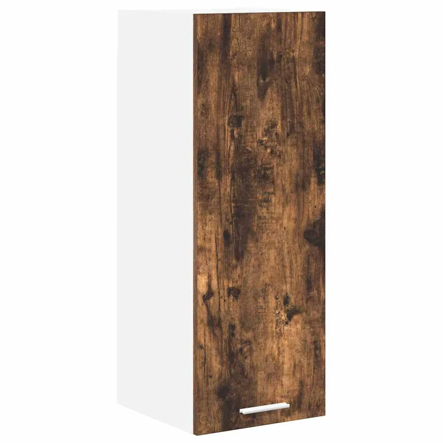 Armoire suspendue avec stockage Riga 2 pcs Chêne fumé et Blanc - 6