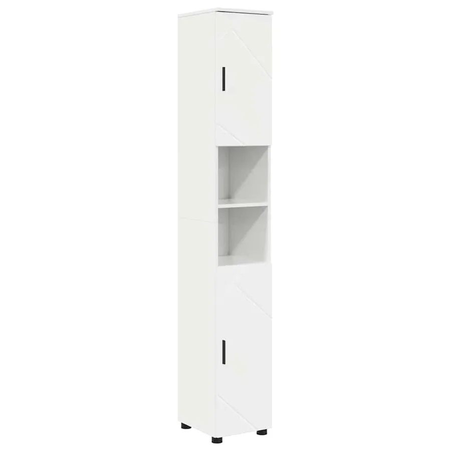 Cabinet de salle de bain Blanc brillant 30 x 35 x 192 cm - 2