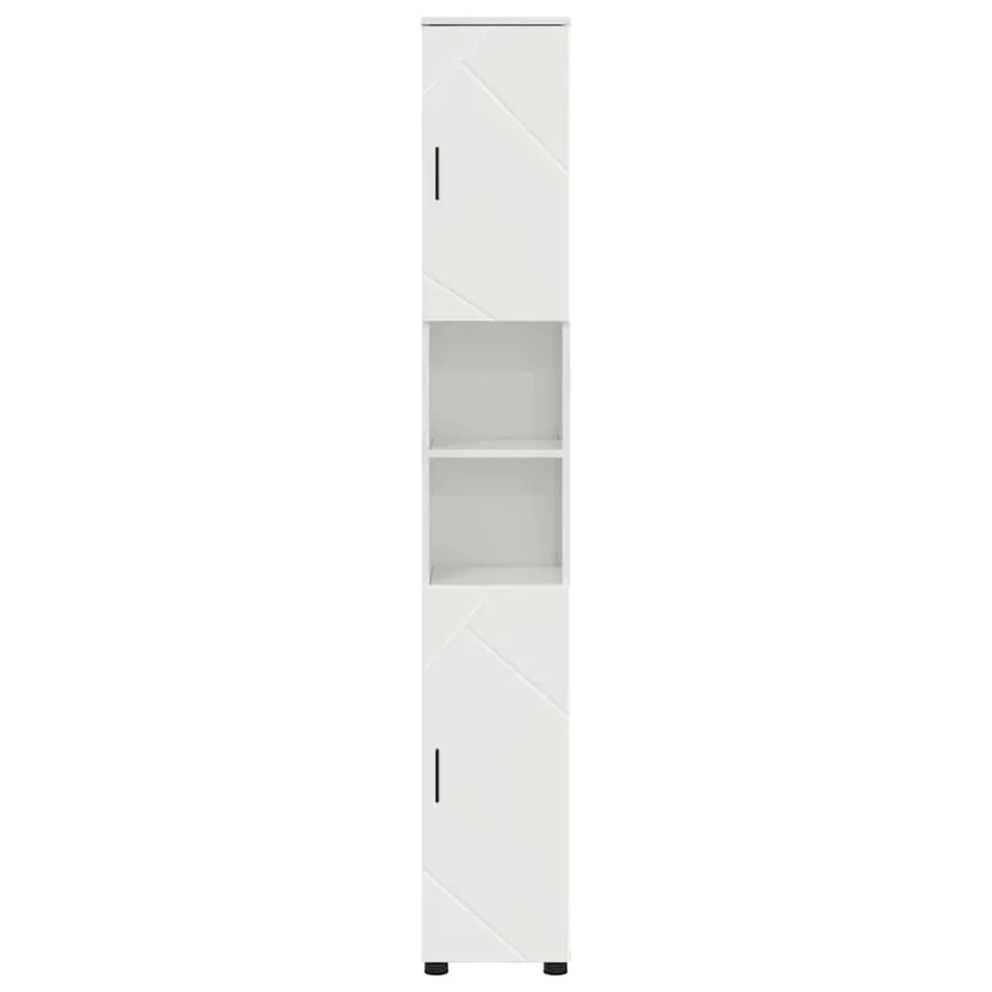 Cabinet de salle de bain Blanc brillant 30 x 35 x 192 cm - 6
