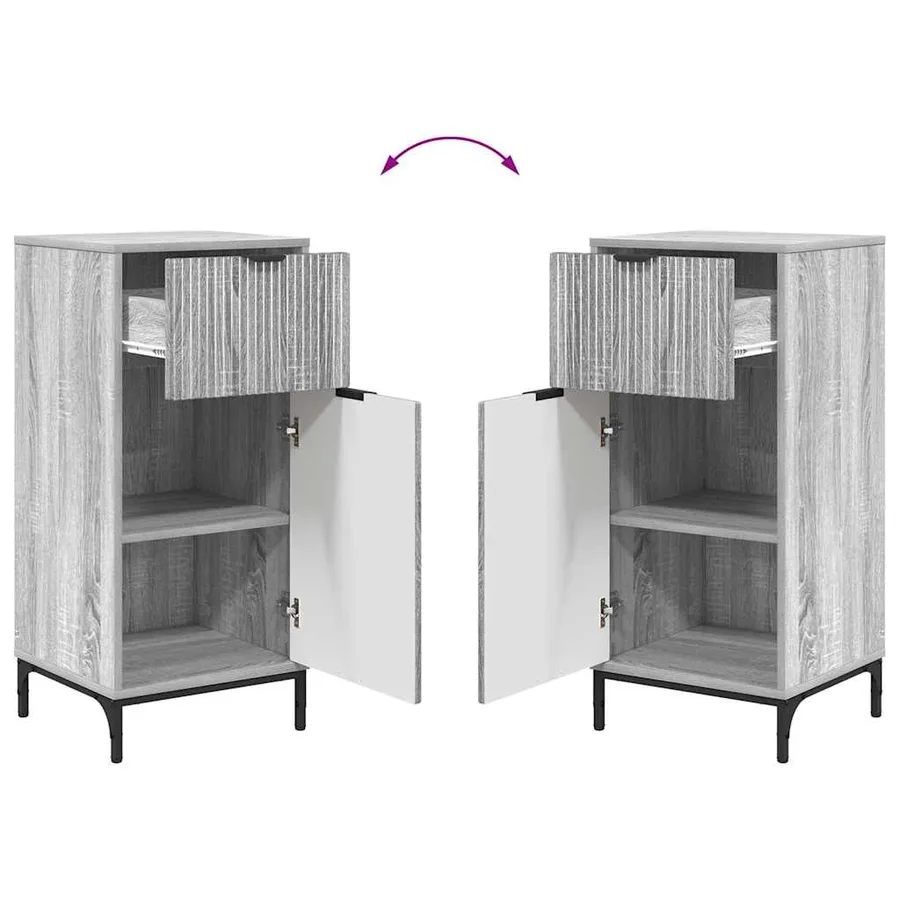 Ensemble de mobilier de salle de bain 2 pcs Gris Sonoma - 8