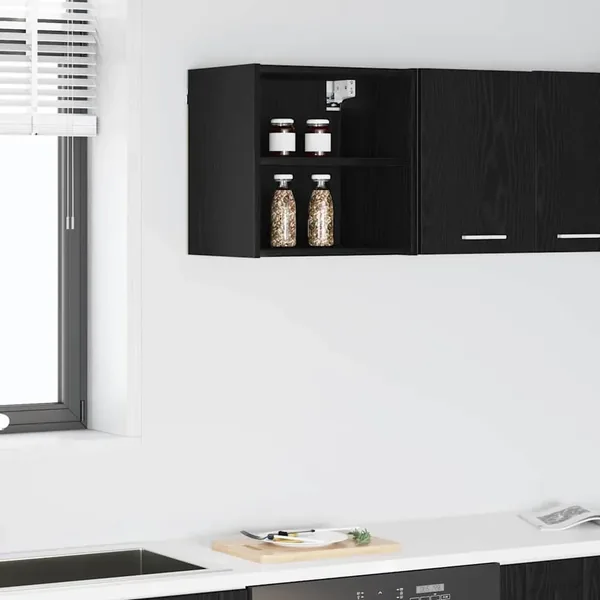 Armoire suspendue avec stockage Chêne noir 40 x 29,5 x 40 cm