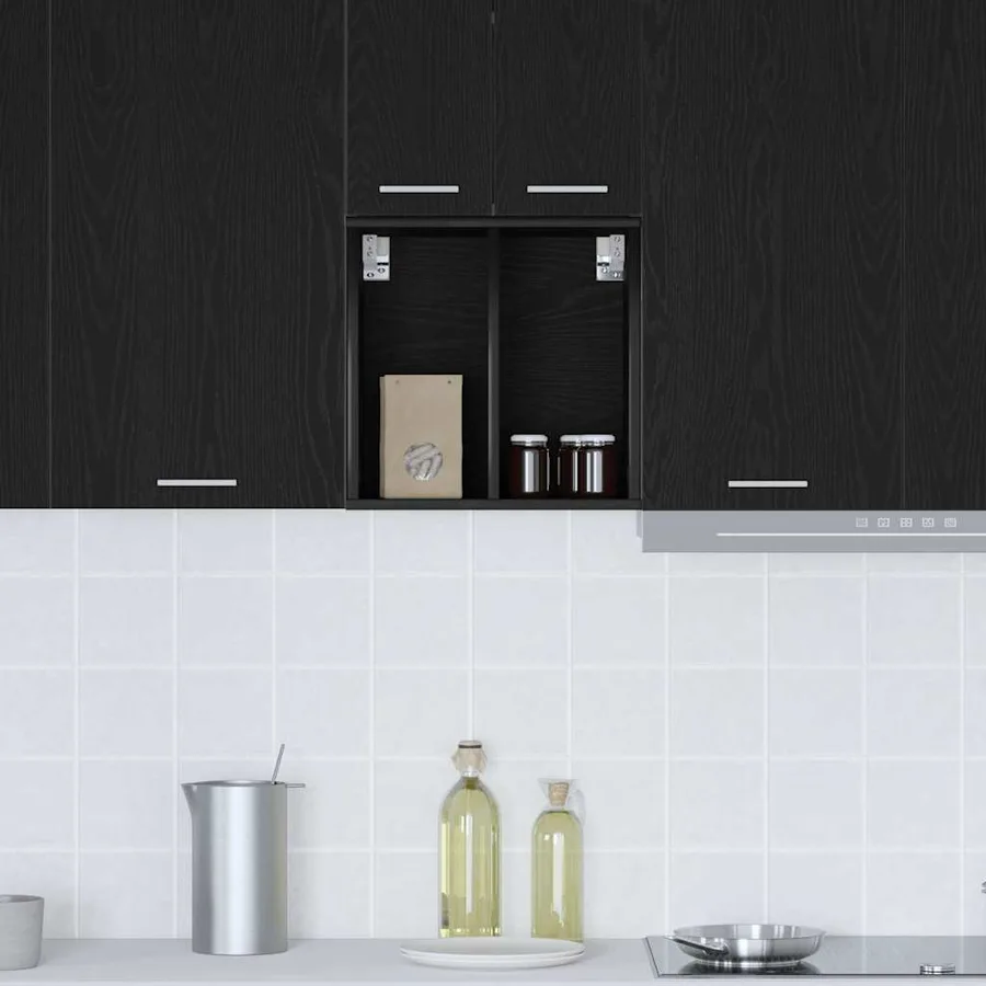 Armoire suspendue avec stockage Chêne noir 40 x 29,5 x 40 cm - 4