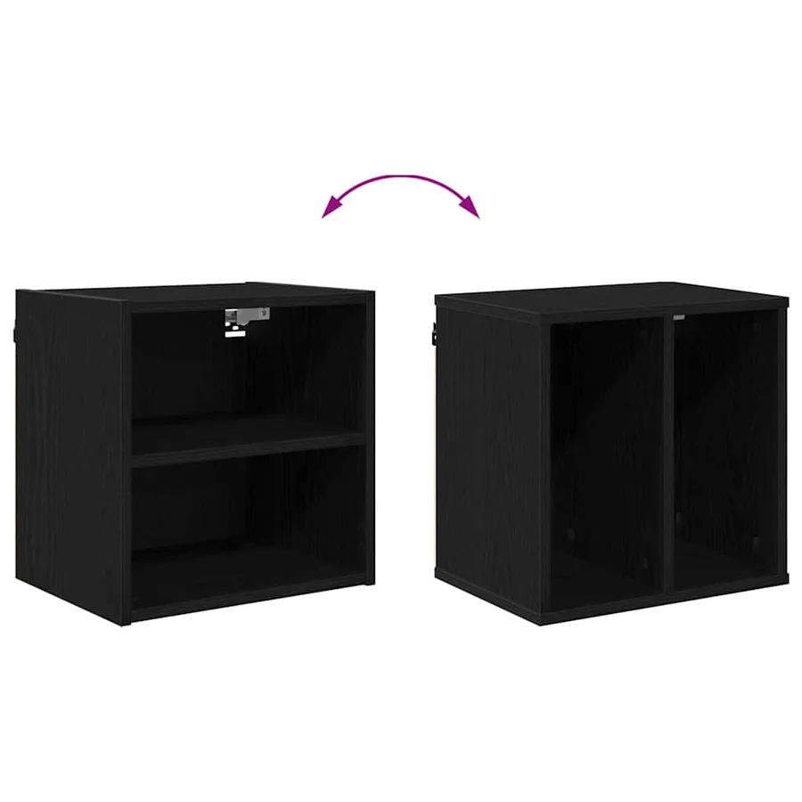 Armoire suspendue avec stockage Chêne noir 40 x 29,5 x 40 cm - 8