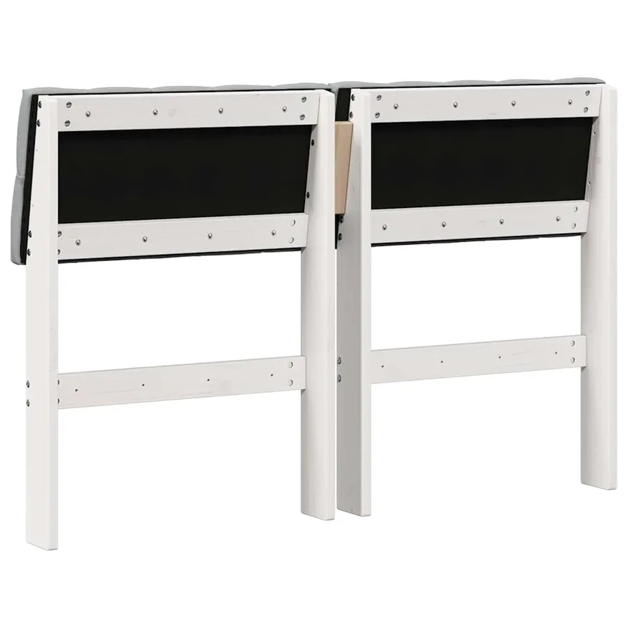 Tête de lit capitonnée Gris clair 120 cm Pin massif - 6