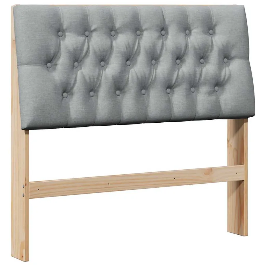 Tête de lit capitonnée Gris clair 100 cm Pin massif - 2