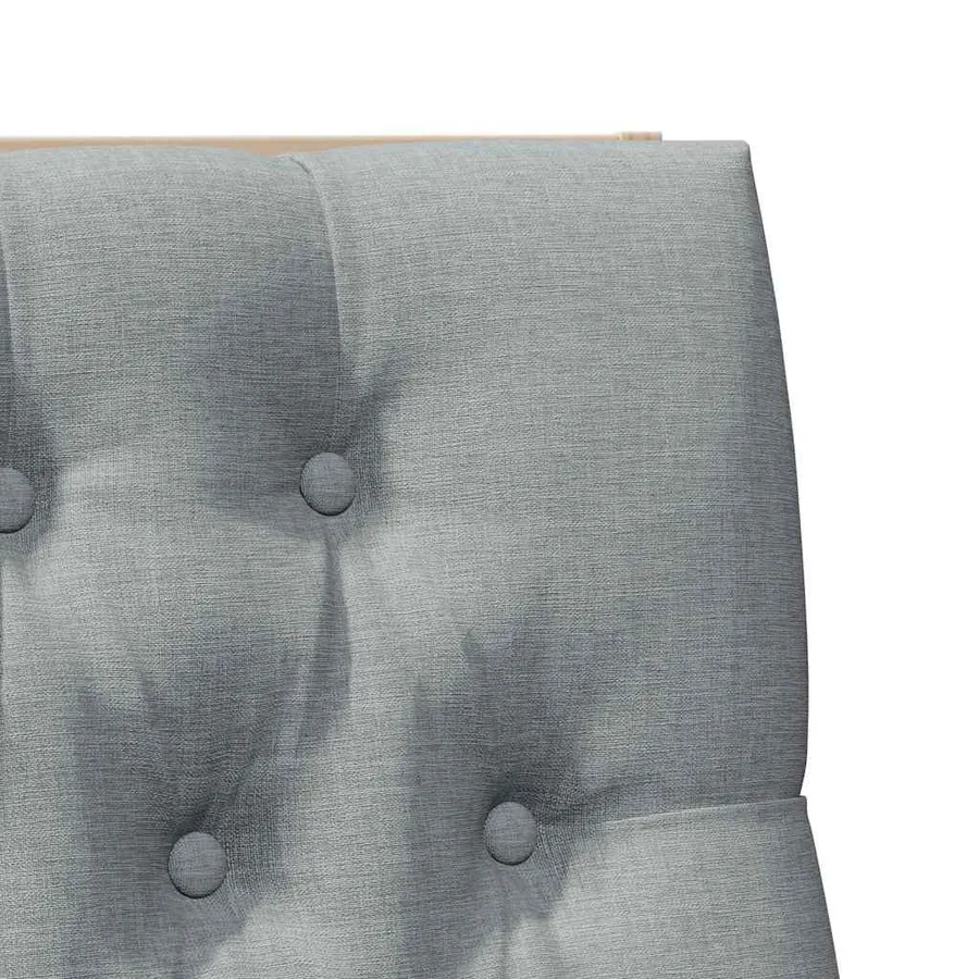 Tête de lit capitonnée Gris clair 100 cm Pin massif - 7