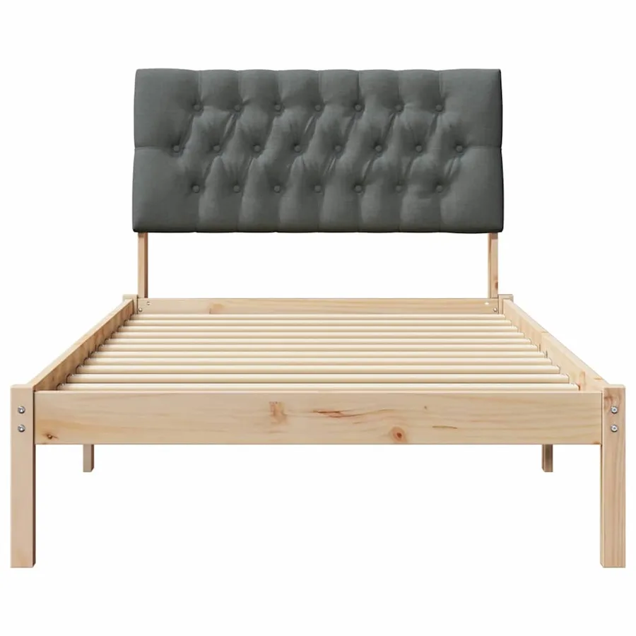 Cadre de lit avec tête de lit rembourrée Marron 100 x 200 cm - 5