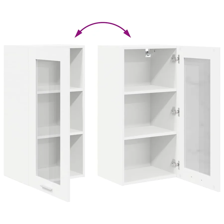 Armoire suspendue Blanc 40 x 31 x 80 cm Bois d'ingénierie - 11