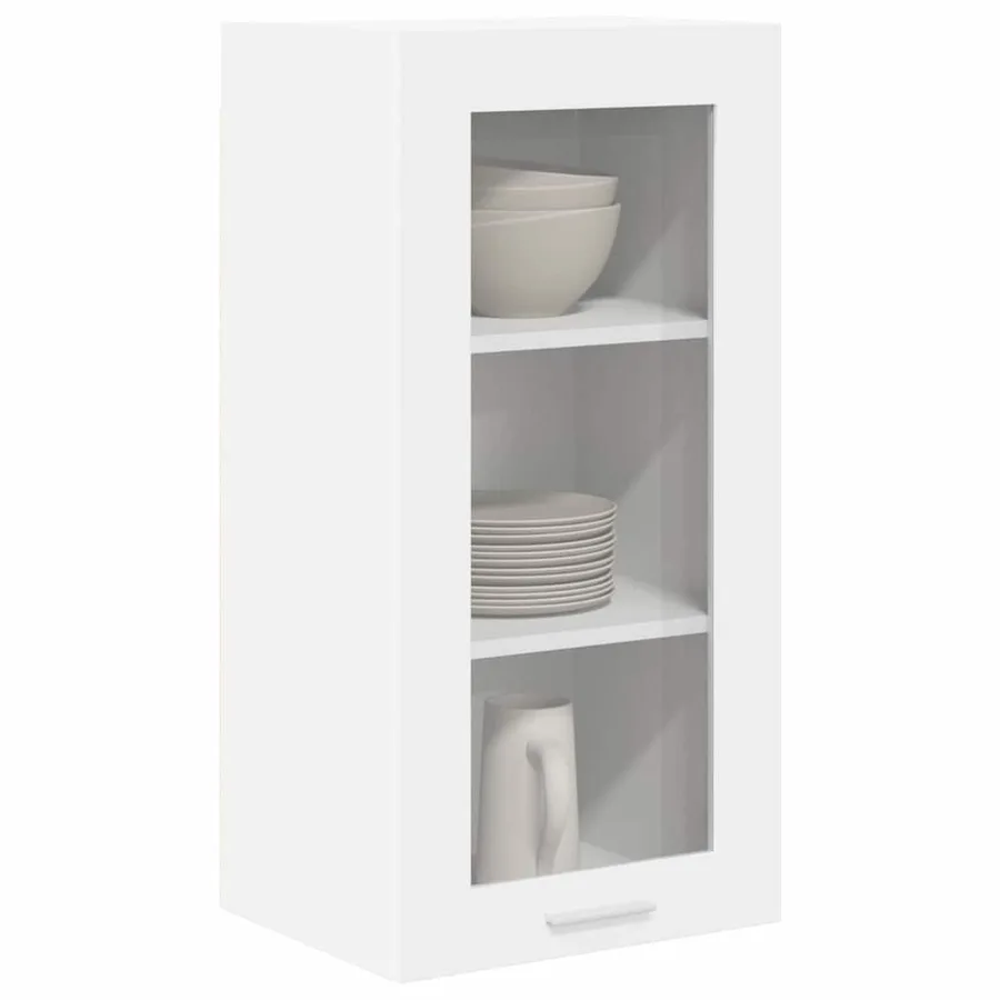 Armoire suspendue Blanc 40 x 31 x 80 cm Bois d'ingénierie - 3