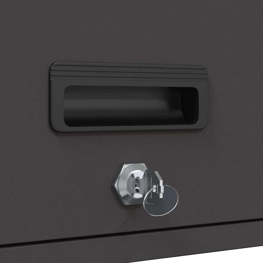 Armoire murale pour garage Noir 90 x 40 x 53 cm - 11