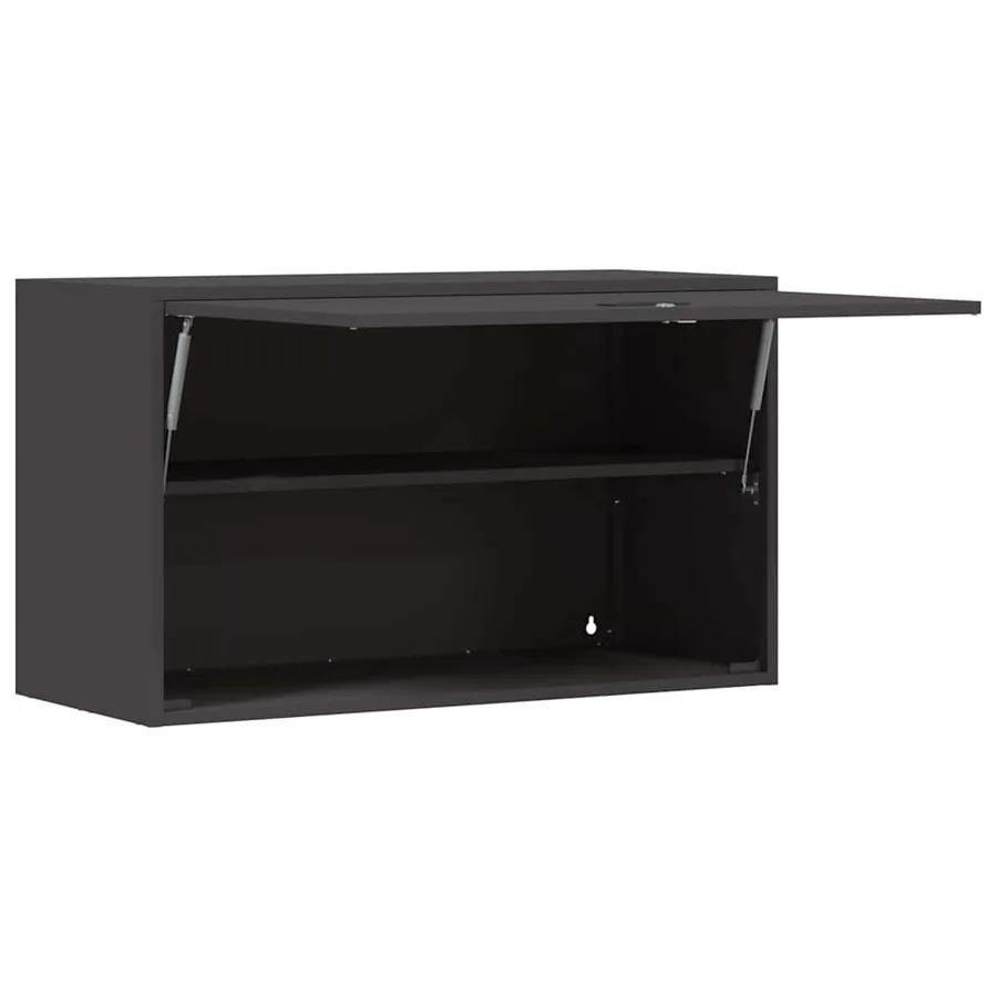 Armoire murale pour garage Noir 90 x 40 x 53 cm - 5