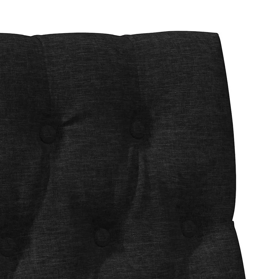 Tête de lit capitonnée Noir 90 cm Pin massif - 7