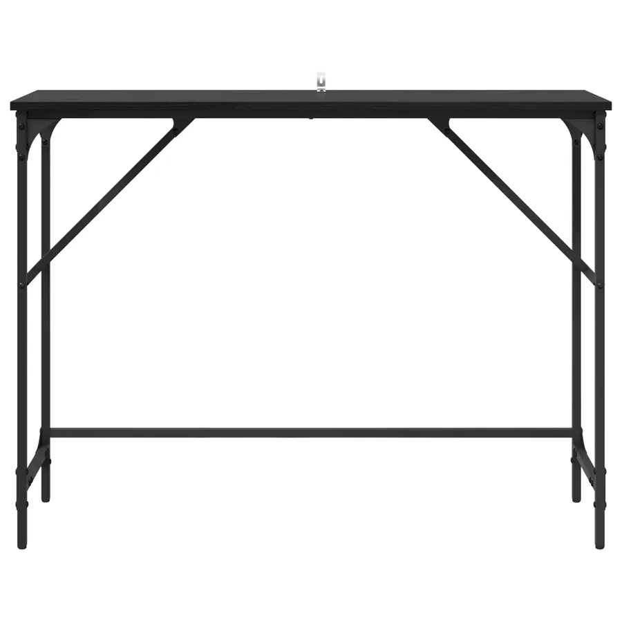 Table console Chêne noir 100 x 32 x 75 cm Bois d'ingénierie - 5