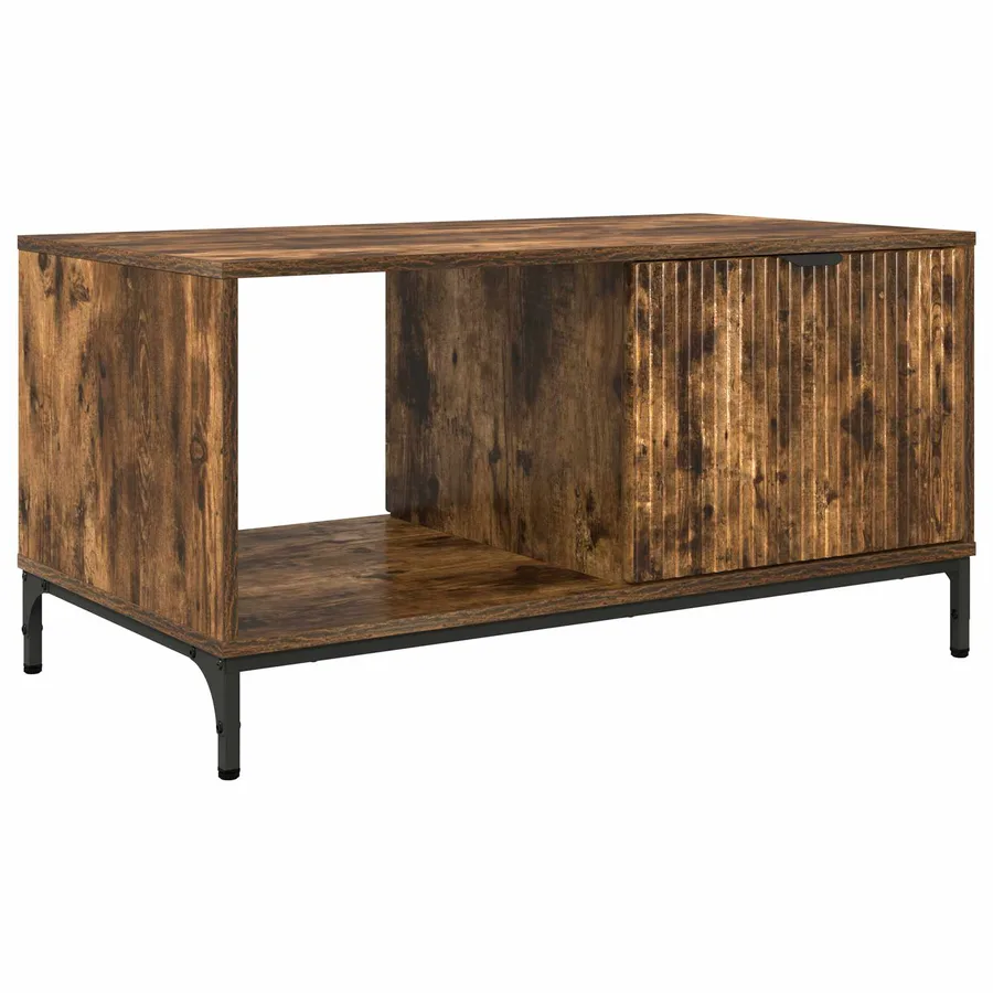 Table basse Chêne fumé 90 x 49 x 46 cm Bois d'ingénierie - 2