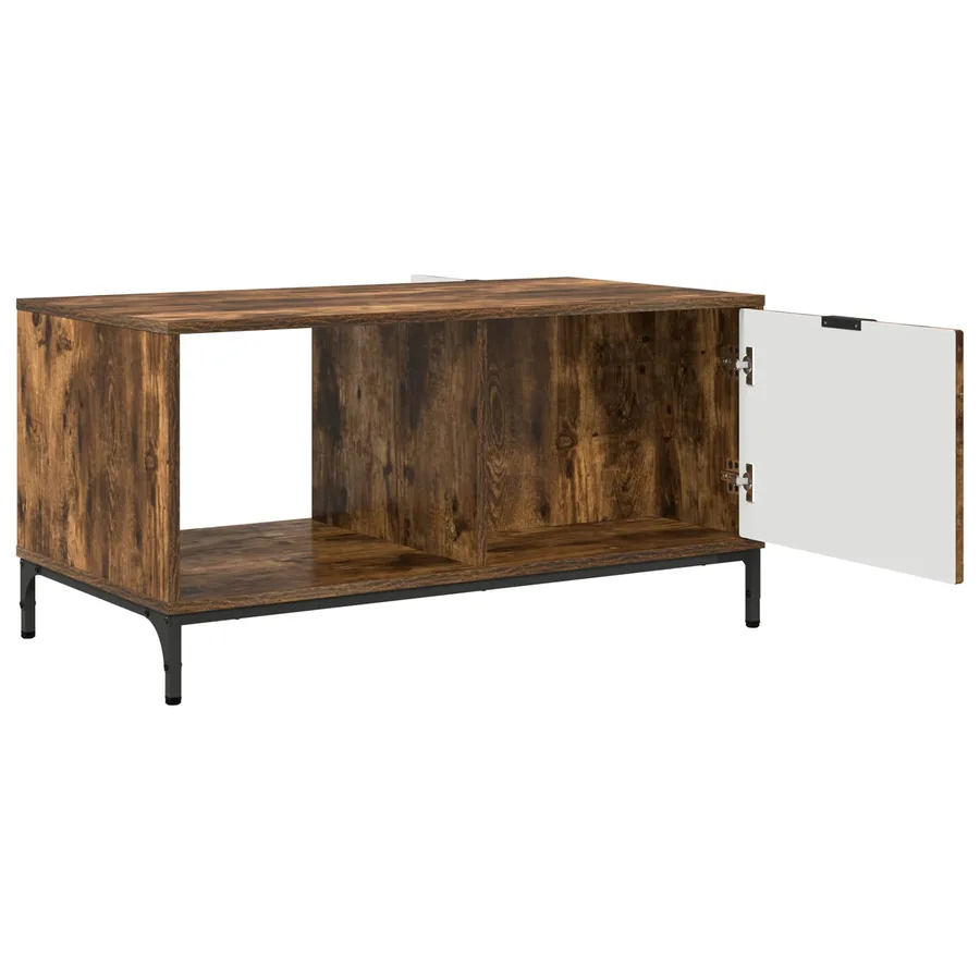 Table basse Chêne fumé 90 x 49 x 46 cm Bois d'ingénierie - 5