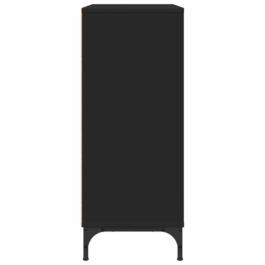 Buffet avec tiroir Noir 79,5 x 33 x 82 cm Bois d'ingénierie - 7
