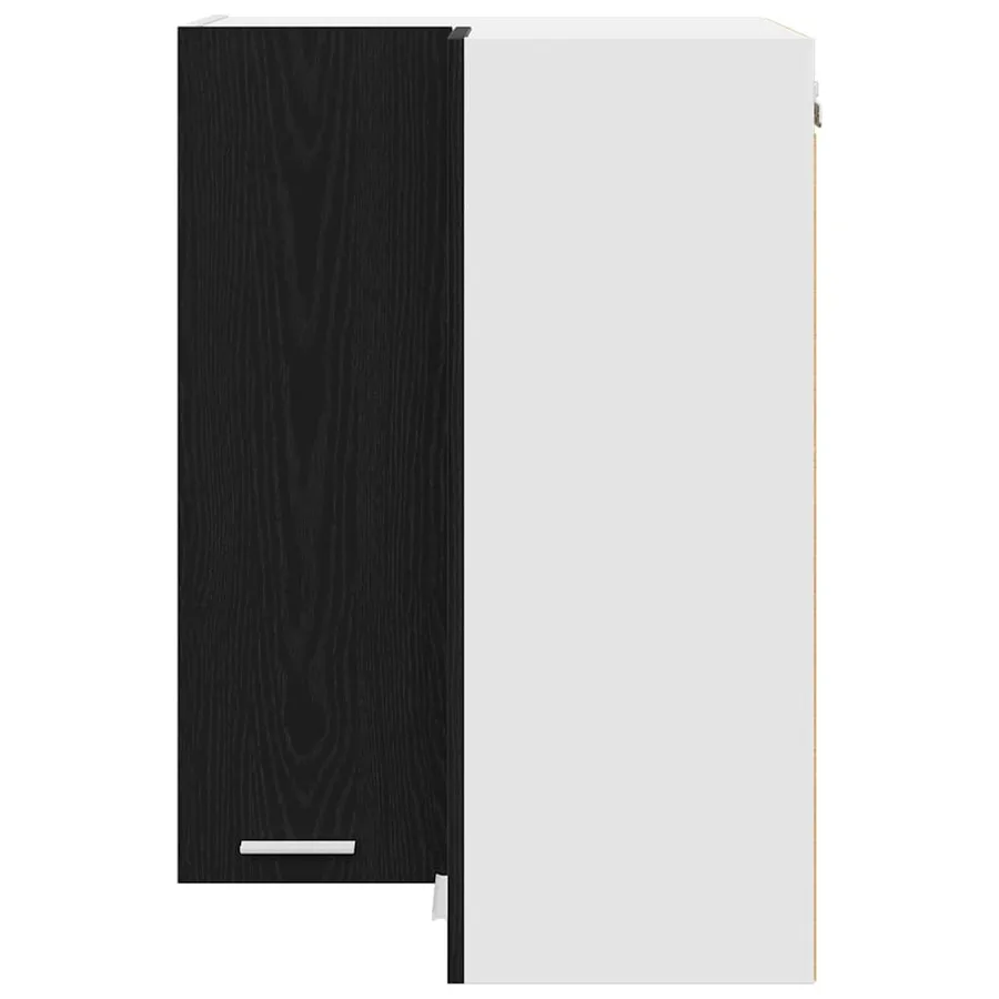 Armoire suspendue Chêne noir et Blanc 57 x 57 x 80 cm - 6