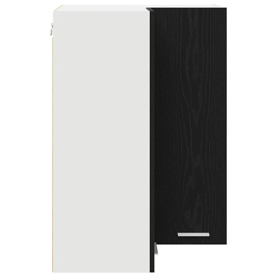 Armoire suspendue Chêne noir et Blanc 57 x 57 x 80 cm - 7