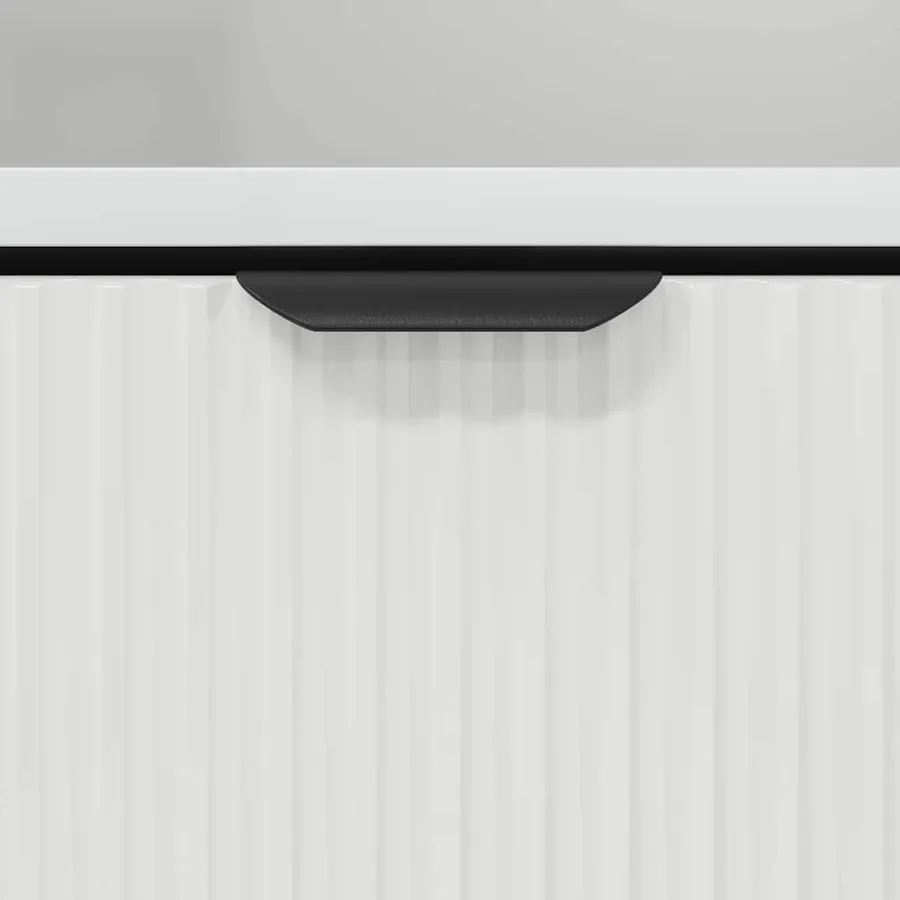 Cabinet de chevet avec tiroir Blanc brillant 49 x 36 x 61 cm - 9