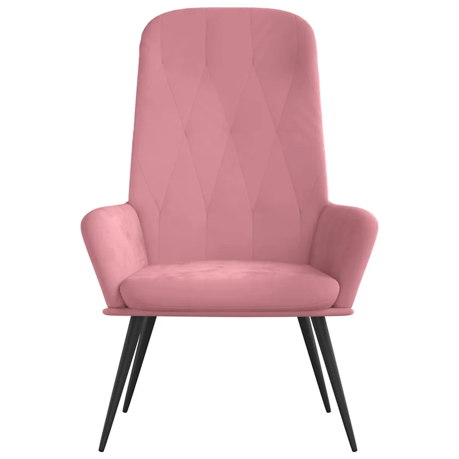 Chaise de relaxation Rose Velours - 3