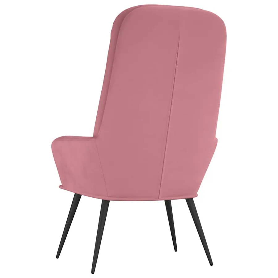 Chaise de relaxation Rose Velours - 5