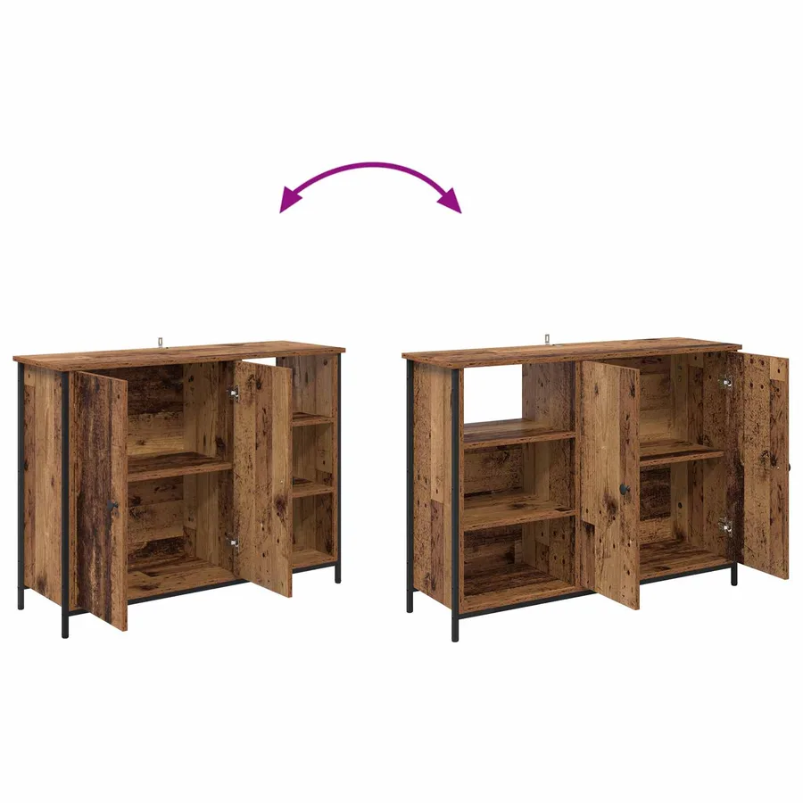 Buffet Bois Ancien 100 x 33 x 75 cm Bois d'ingénierie - 11