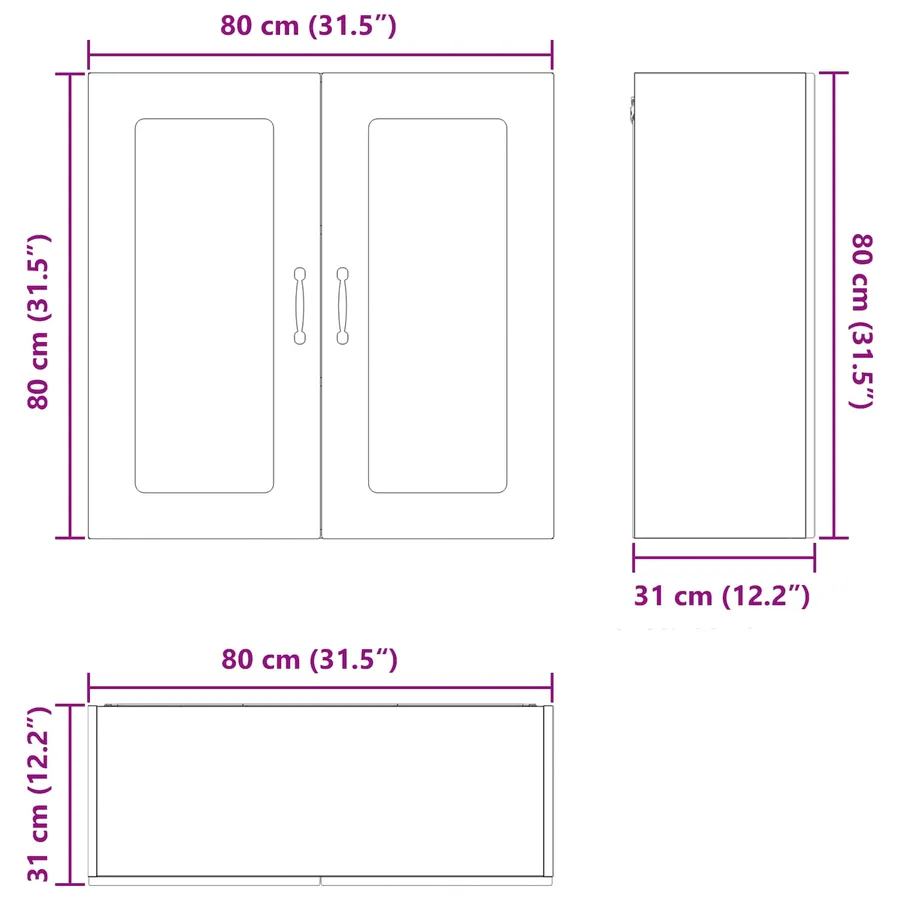 Panneau de lave-vaisselle Kalmar Blanc 80 x 31 x 80 cm - 12