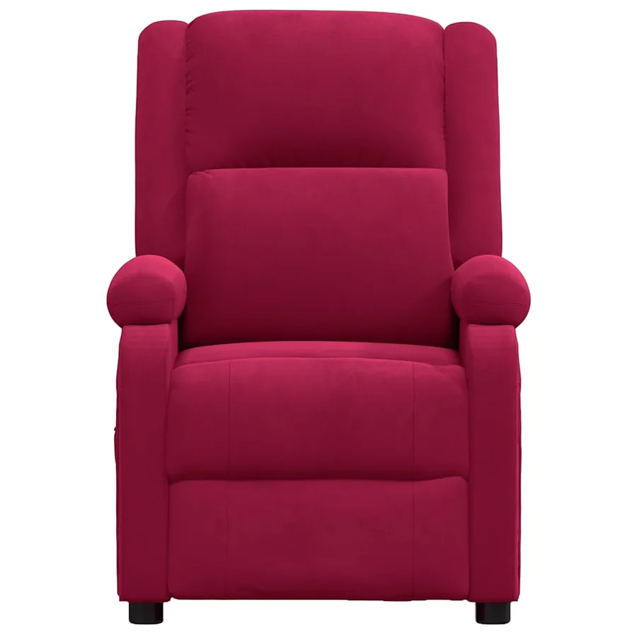 Fauteuil de massage Rouge bordeaux Velours - 3