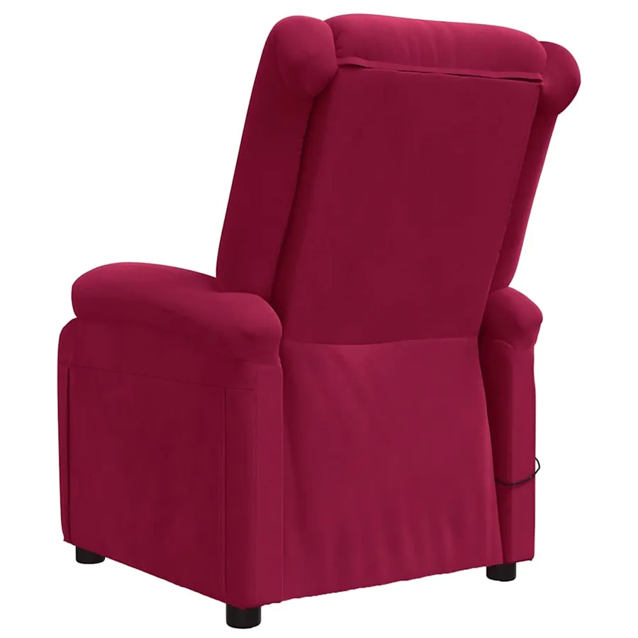 Fauteuil de massage Rouge bordeaux Velours - 5