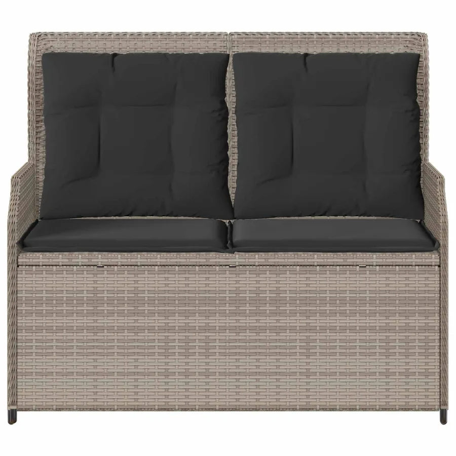 Banc de jardin Gris clair polyrotin - 4