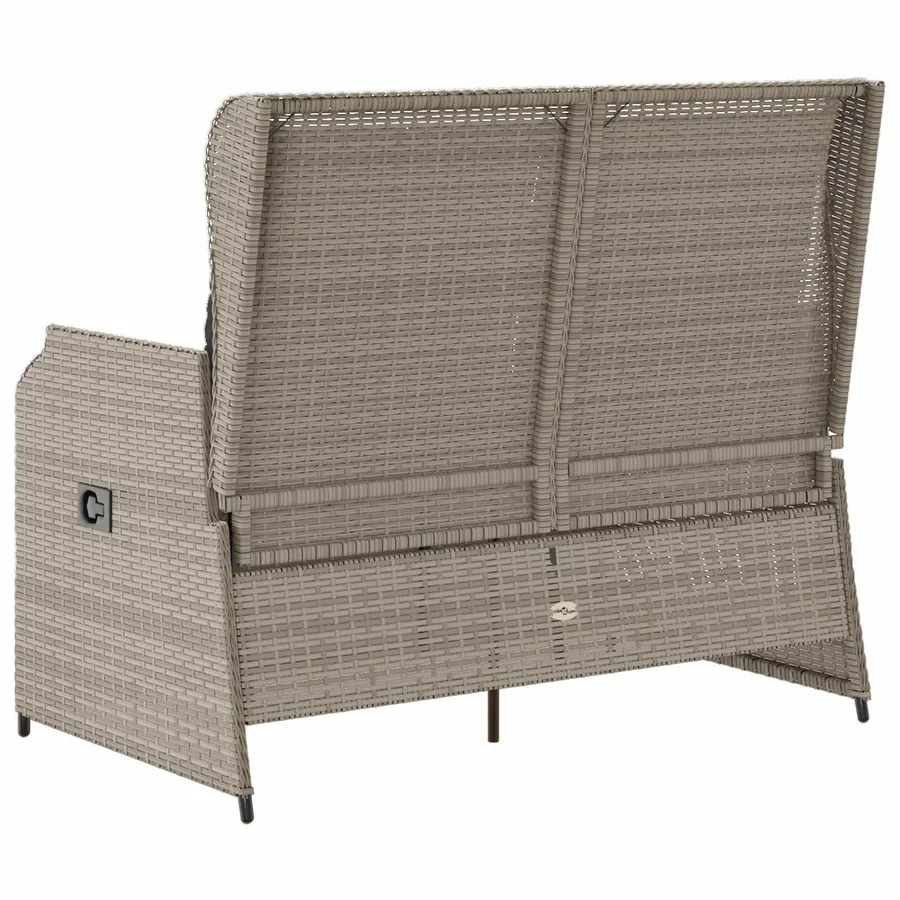 Banc de jardin Gris clair polyrotin - 6