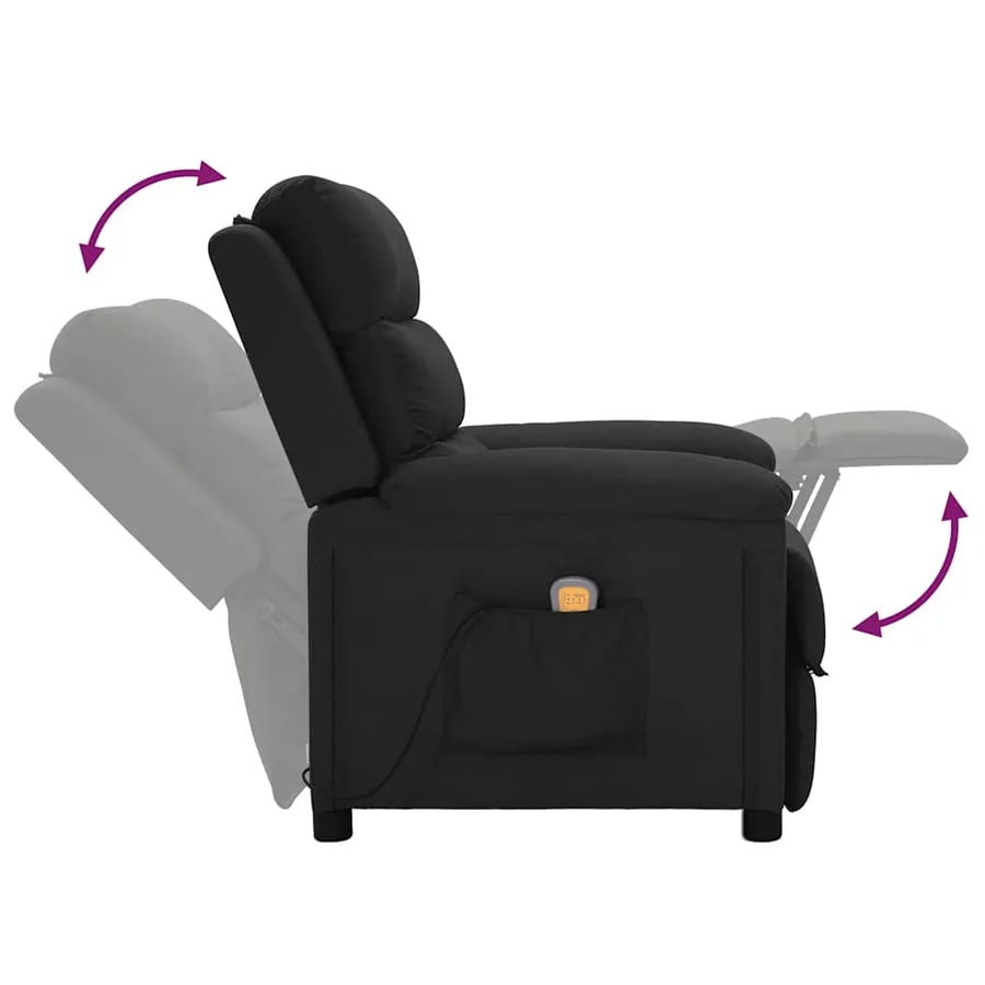 Fauteuil de massage Noir Tissu - 5