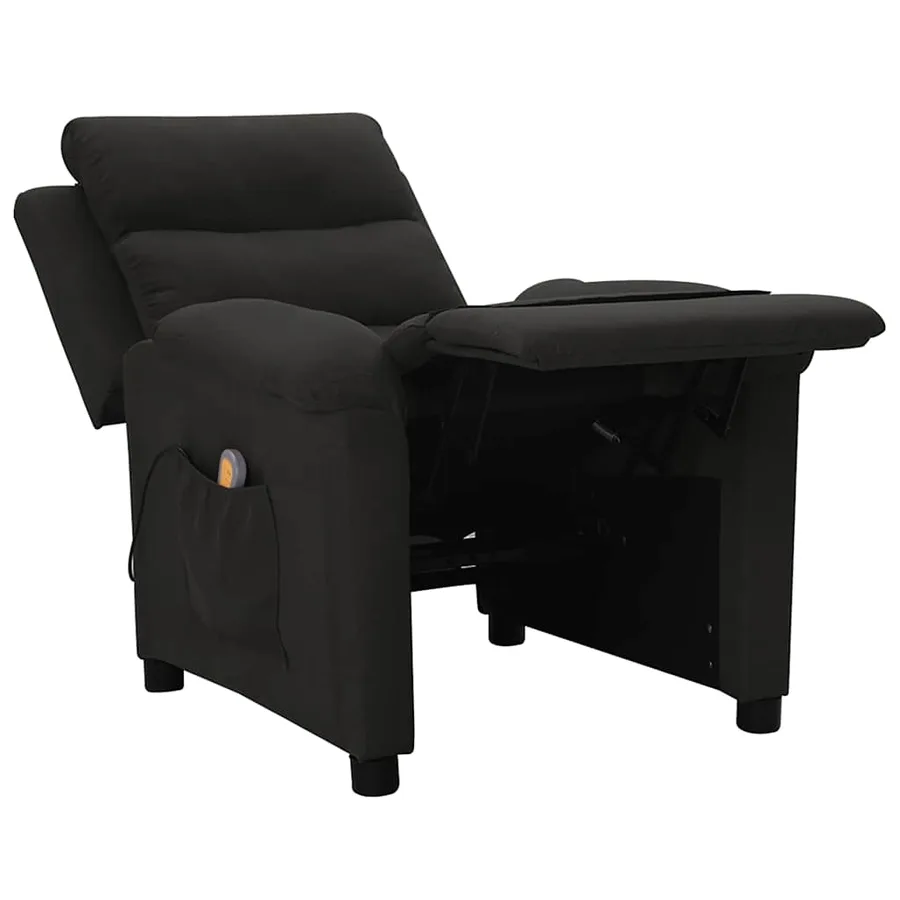 Fauteuil de massage Noir Tissu - 7