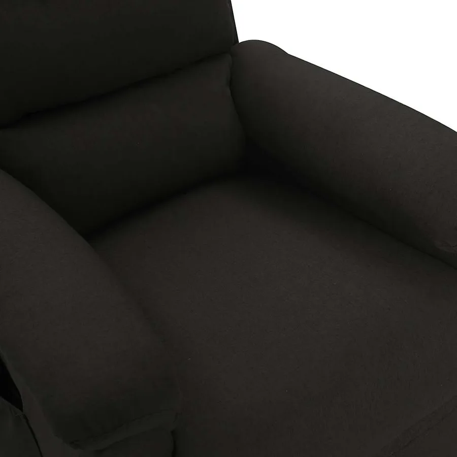 Fauteuil de massage Noir Tissu - 9