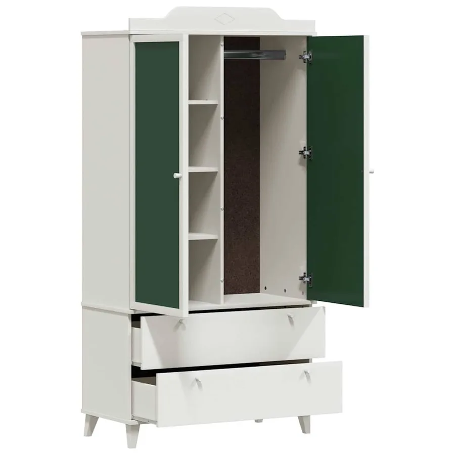 Armoire Tableau Noir avec tiroir ROROS Blanc 90 x 45 x 180 cm - 5