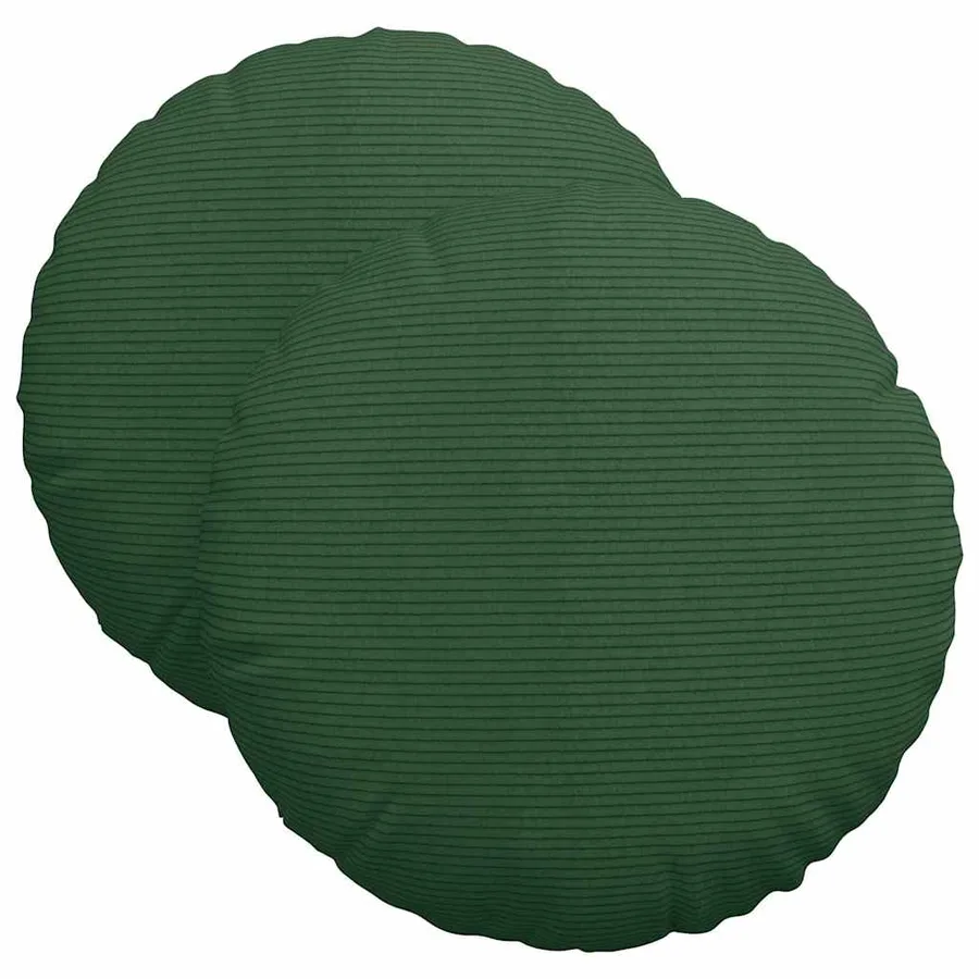 Coussins de siège 2 pcs Vert foncé Ø 40 cm - 2
