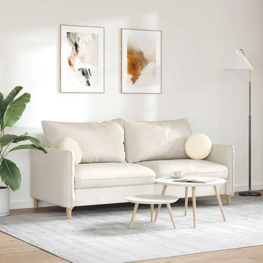 Coussins de siège 2 pcs Crème Ø30 x 13 cm - 4