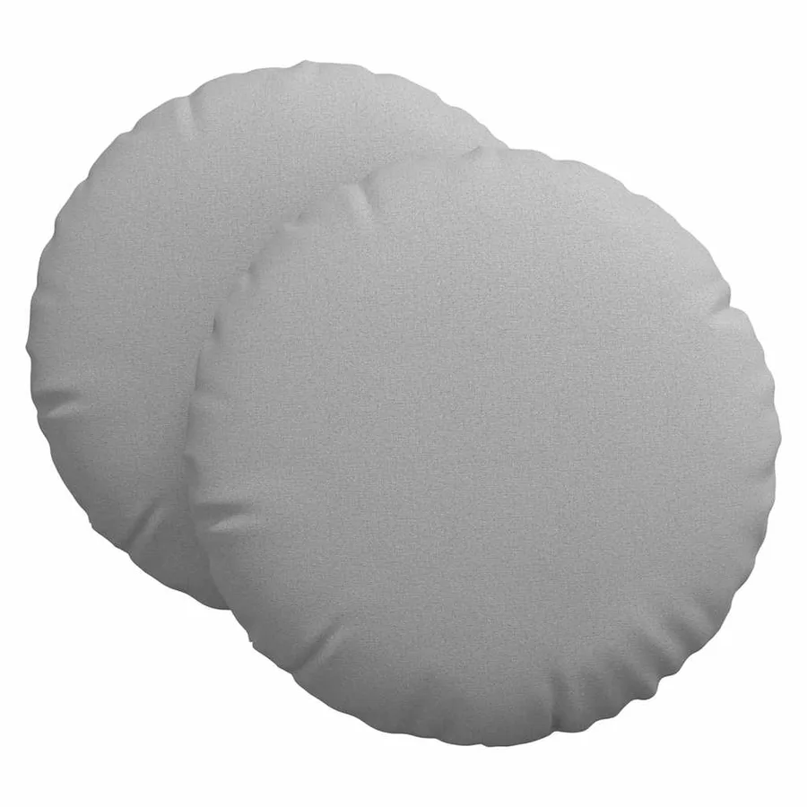 Coussins de siège 2 pcs Gris nuage Ø80 x 29 cm tissu - 2