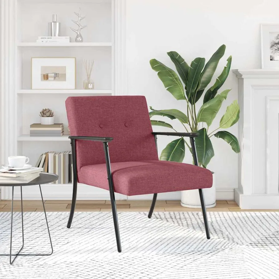 fauteuil Bordeaux tissu - 3