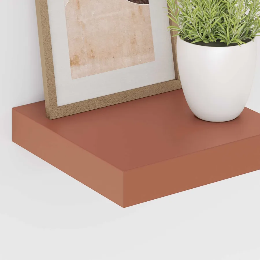 Étagère Murale 4 pcs Rouge 23 x 23,5 x 4 cm Bois d'ingénierie - 5